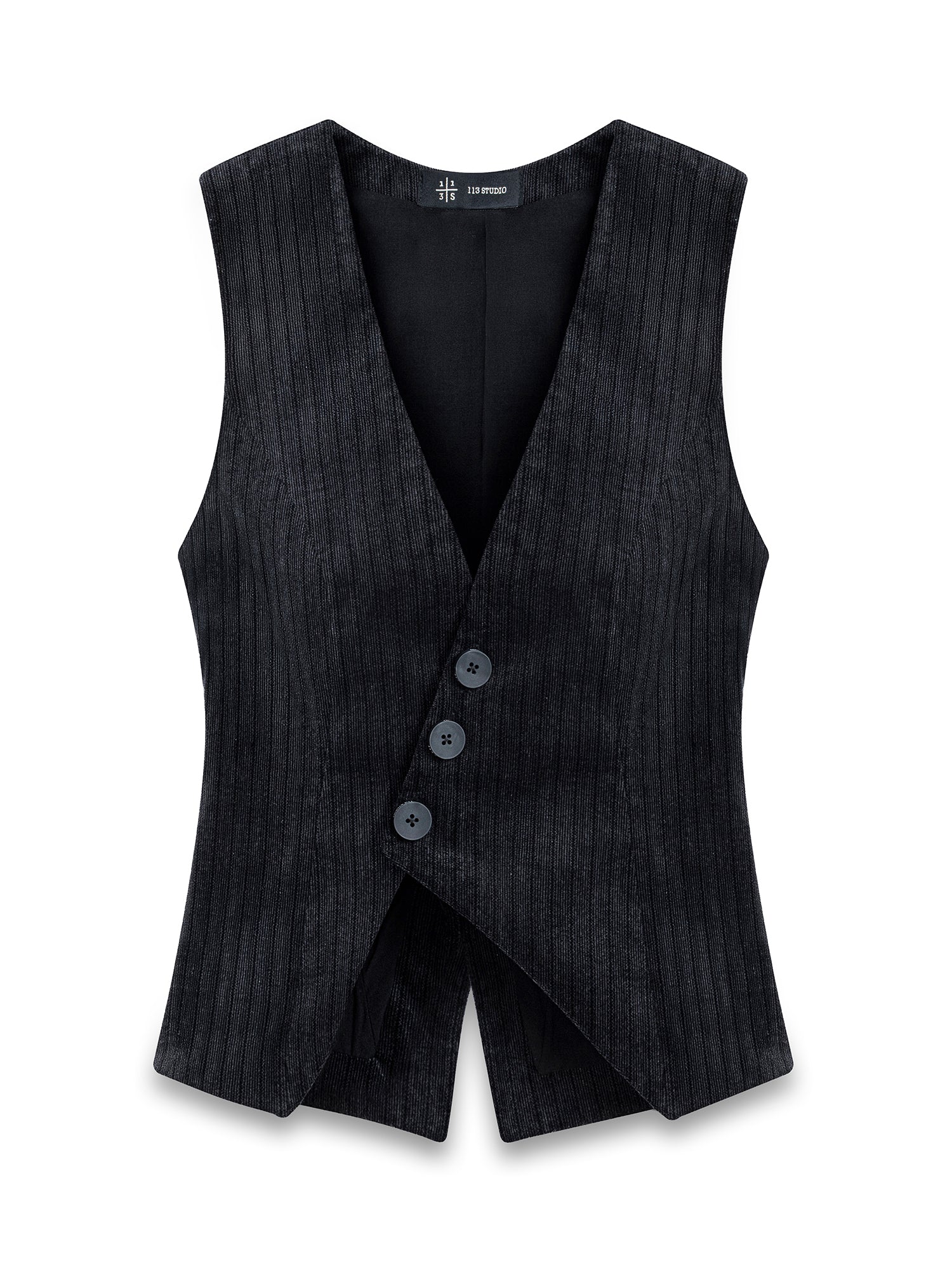 ÇİZGİLİ KADİFE YELEK