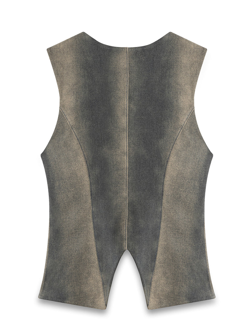 ESKİTME DETAYLI PARÇALI YELEK