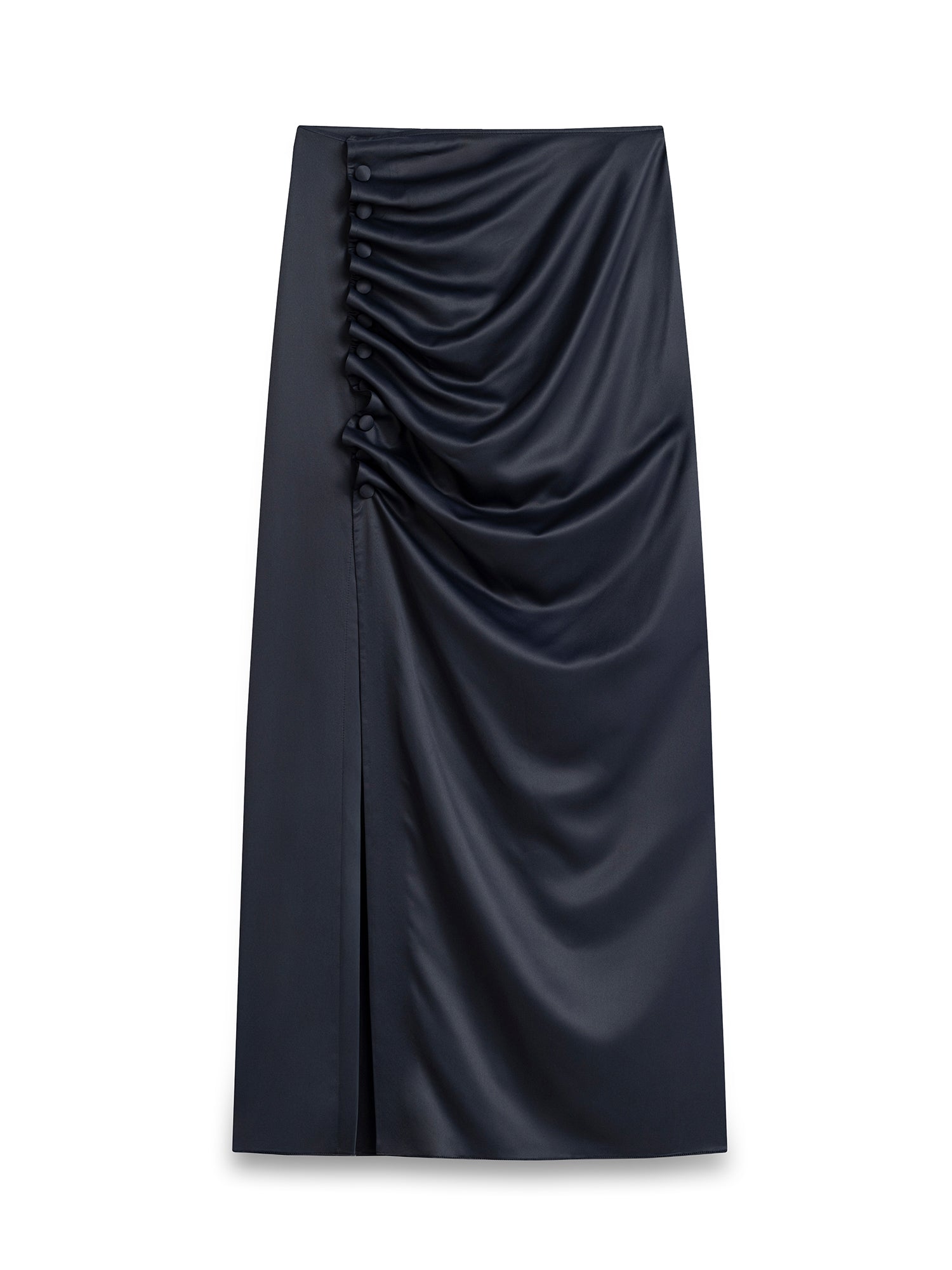 COVERED BUTTON DETAIL SKIRT