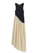 TWO-COLORED LONG DRESS