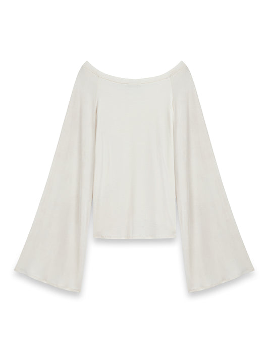 TUTTURMA DETAYLI FLARE KOL BLUZ EKRU