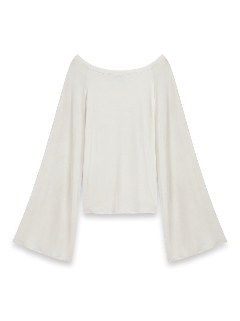 TUTTURMA DETAYLI FLARE KOL BLUZ EKRU