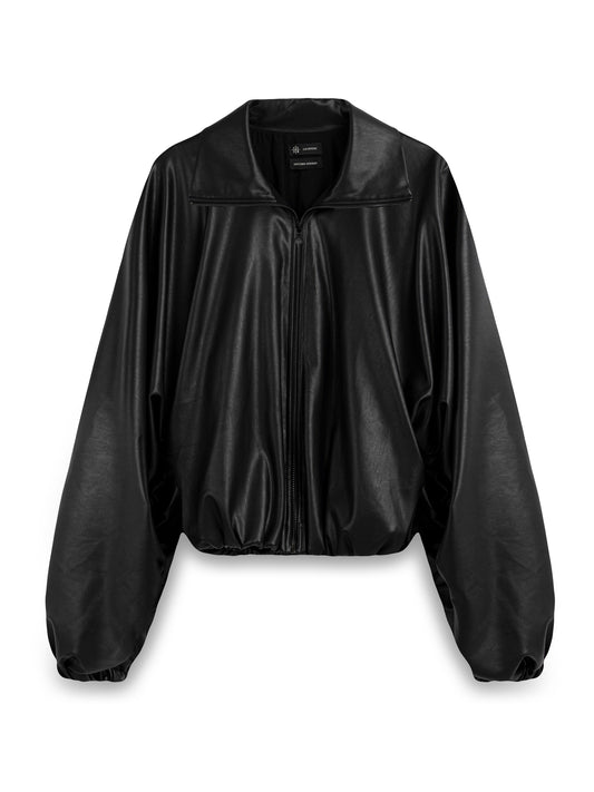 UZUN YAKALI SUNİ DERİ BOMBER CEKET