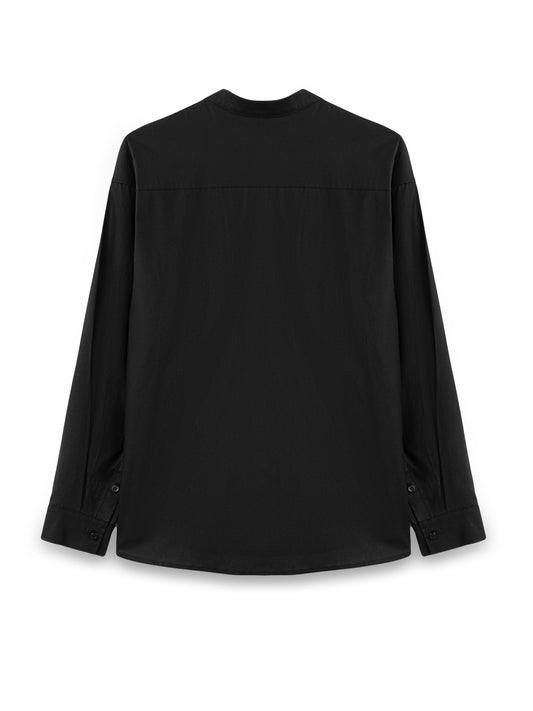 HAKİM YAKA UNISEX GÖMLEK SİYAH