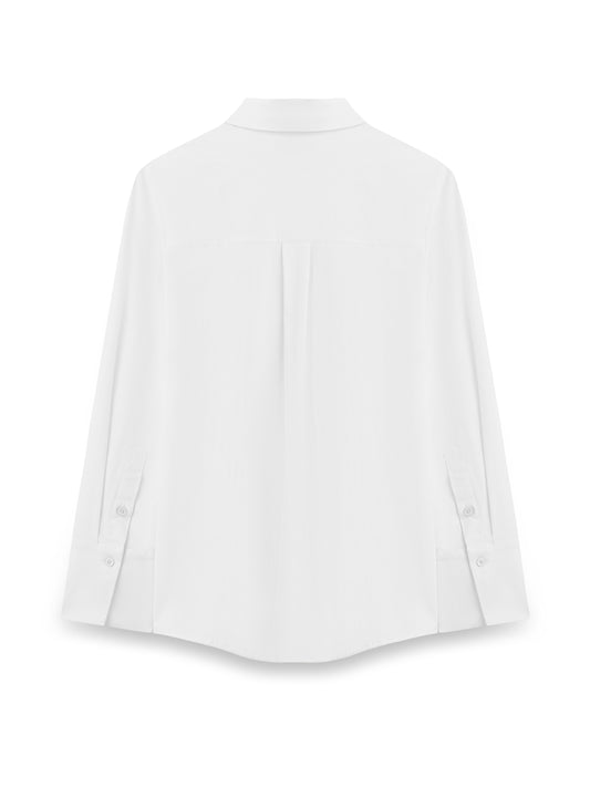 KIRMIZI İPLİK DETAYLI BEYAZ GÖMLEK