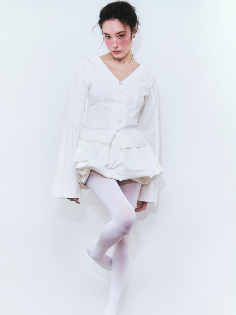 POOF SKIRT WHITE