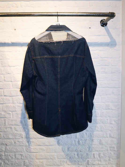 REMADE DENIM FİLELİ CEKET