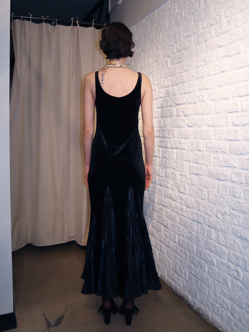 LONG-STRAPPED FISHTAIL DRESS